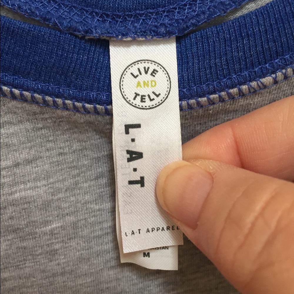 NEW UNC Pi Beta Phi Blue and Gray Baseball Shirt - Picture 4 of 5