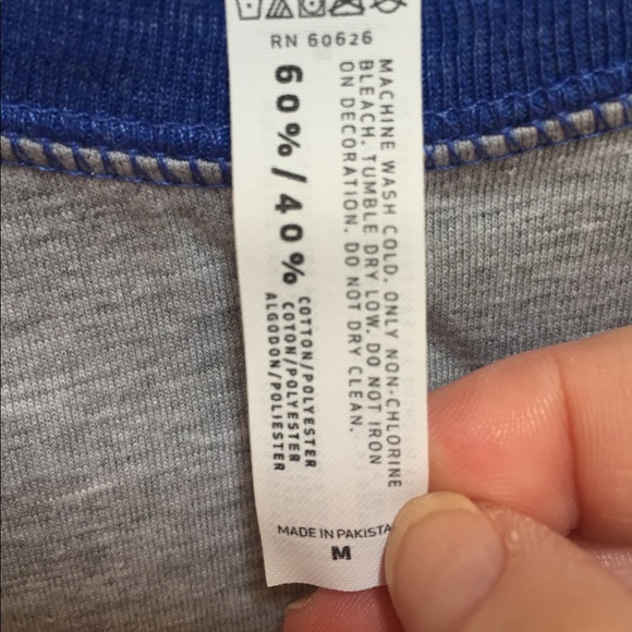 NEW UNC Pi Beta Phi Blue and Gray Baseball Shirt - Picture 5 of 5