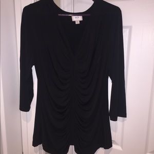 Ruched black shirt from Macy's