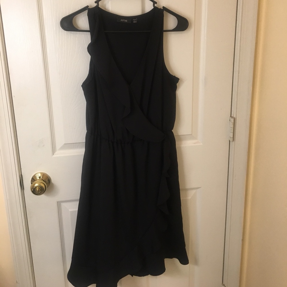 Business Attire Black Ruffle Dress