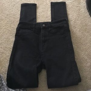 High Waisted Black Hollister Skinny Jeans, 5R