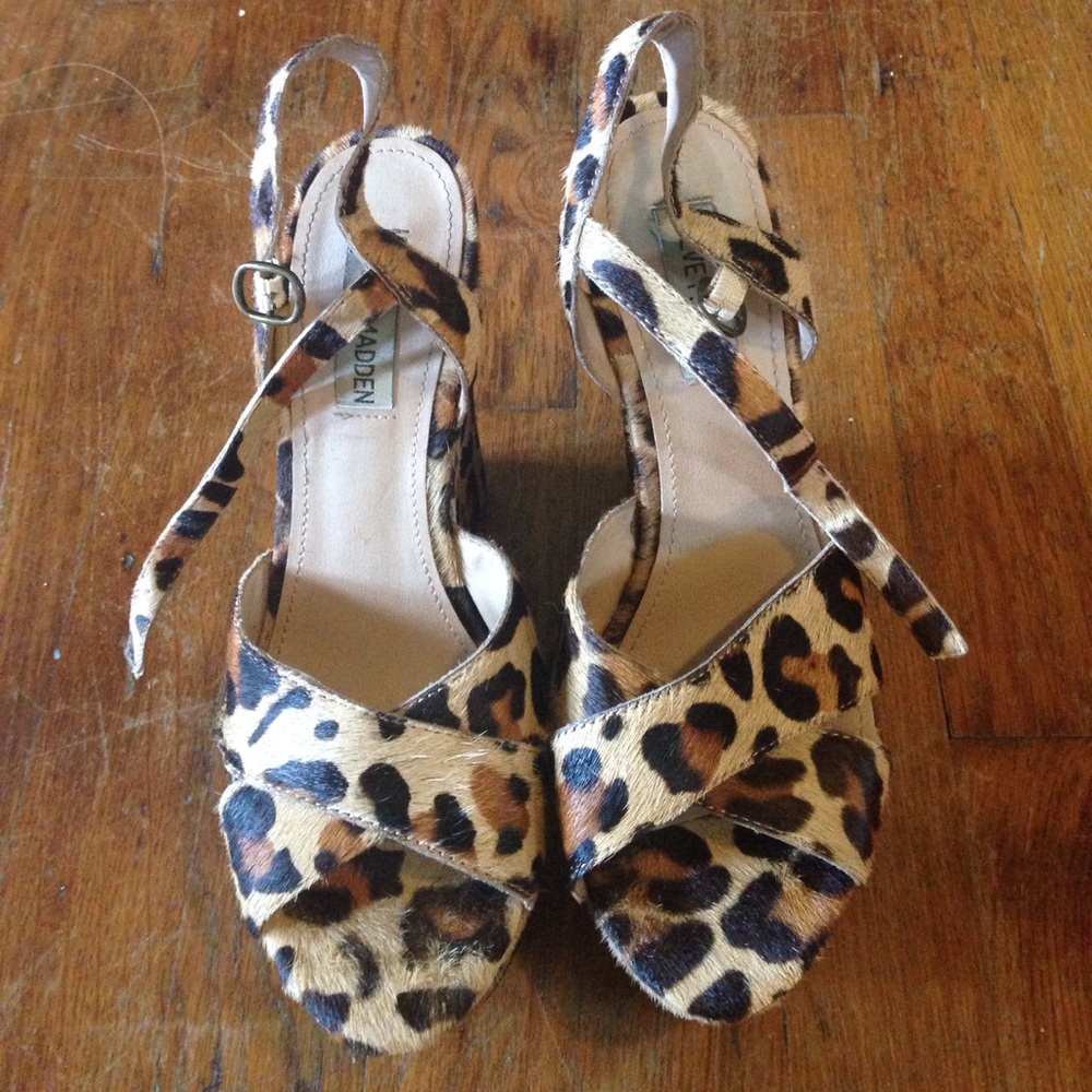 Cheetah Steve Madden wedges