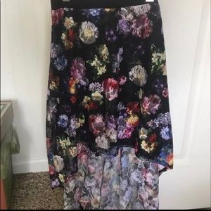 High low floral skirt