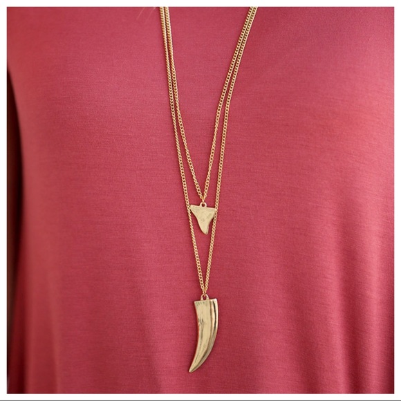 ✨LAST✨Gold horn double layered necklace - Picture 2 of 4