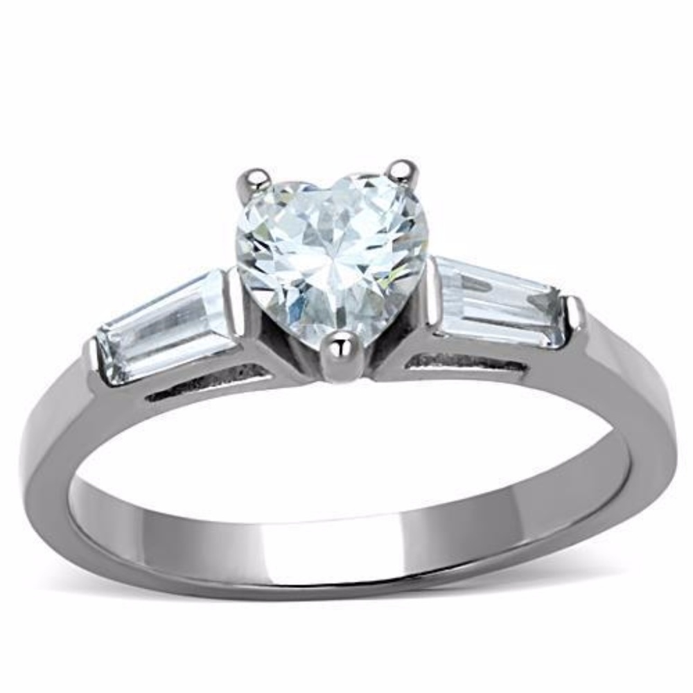 .95Ct Heart Cz Engagement Promise Ring