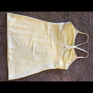 Light yellow size 4 lululemon power tank