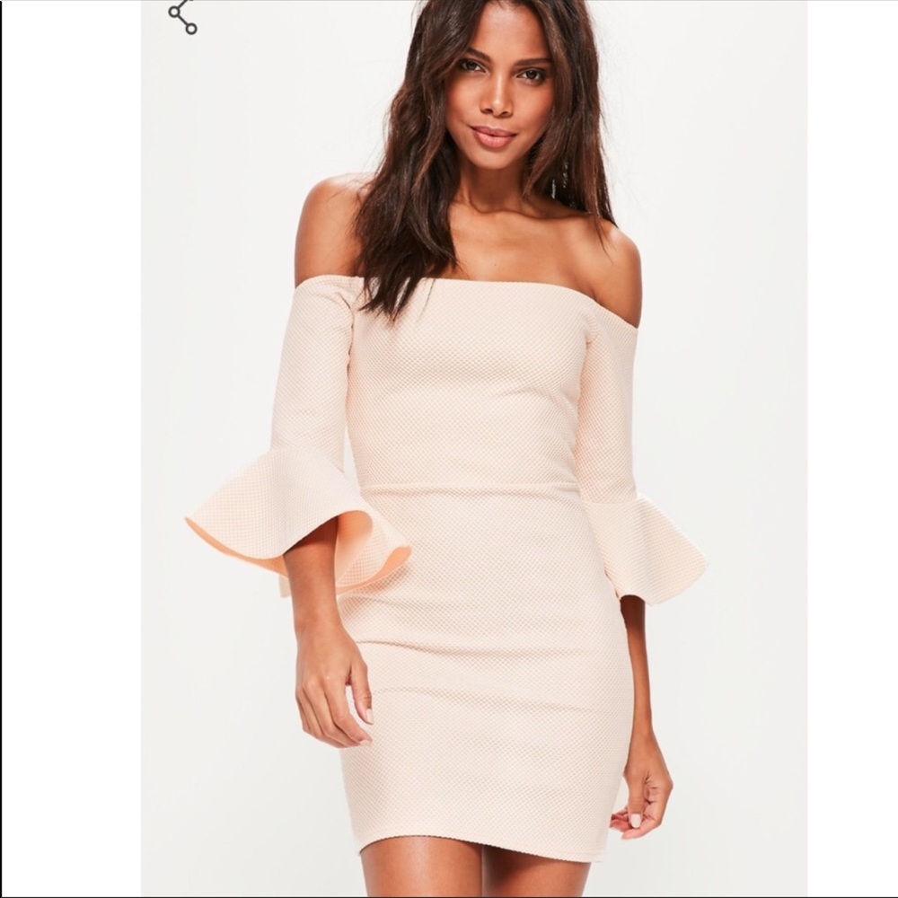 Nude Fishnet Bodycon Dress