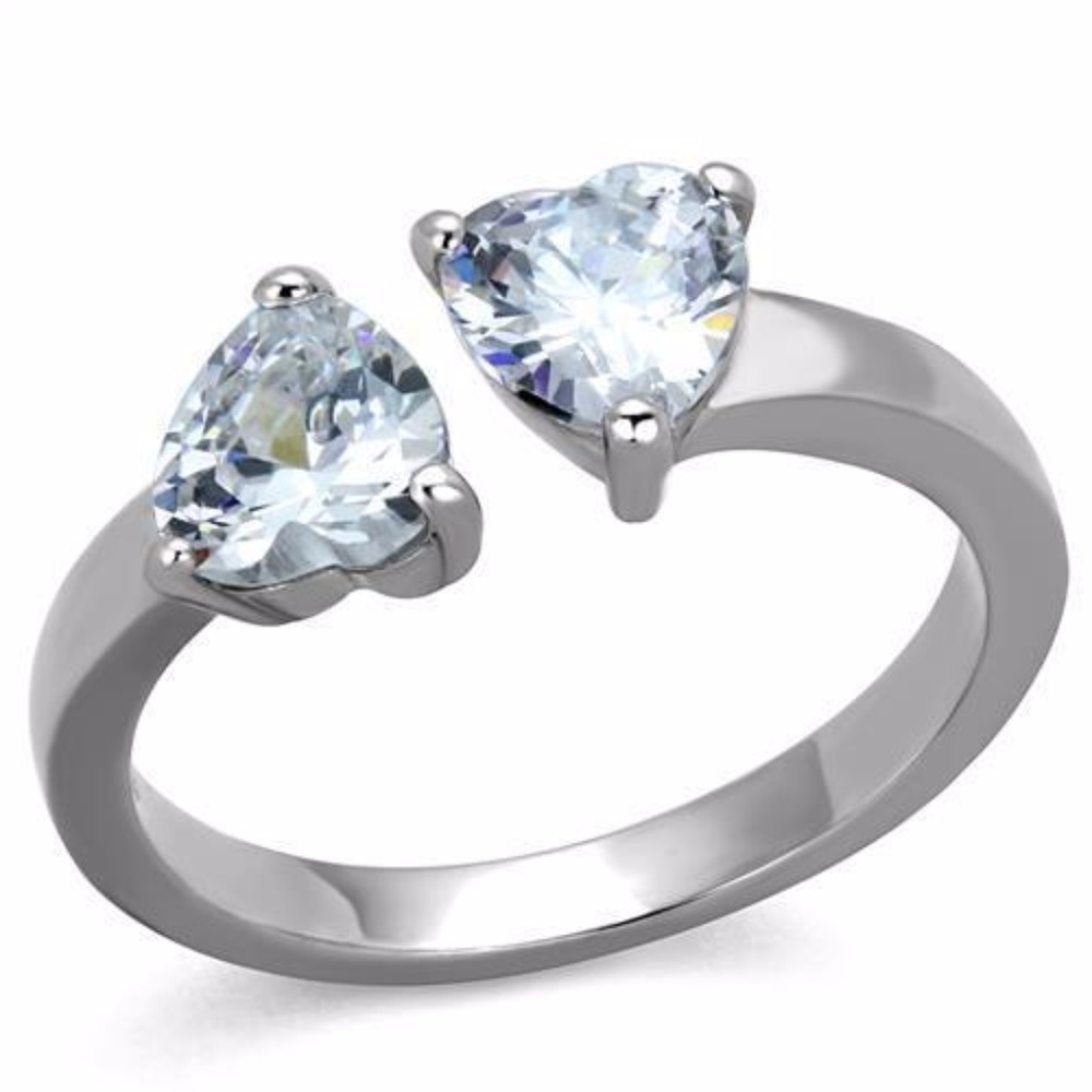 1.50Ct Heart Cz Engagement Promise Ring