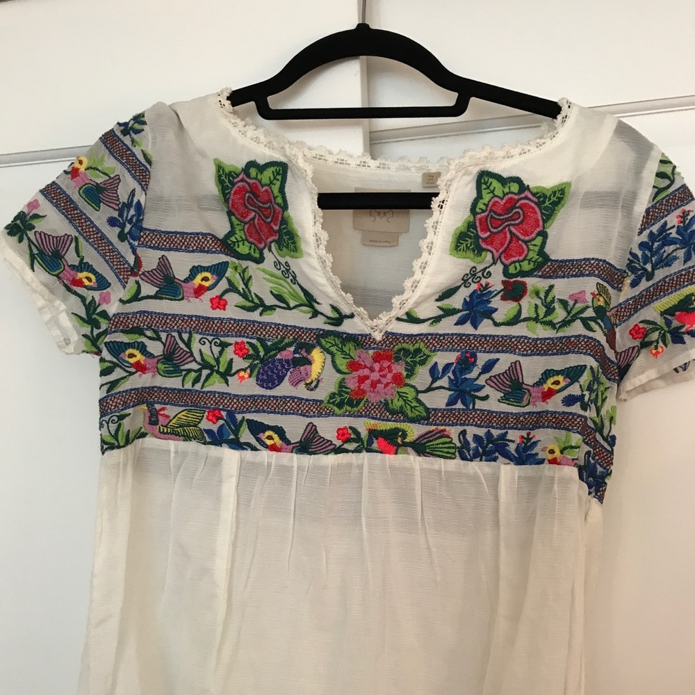 Anthropologie Stitched Top
