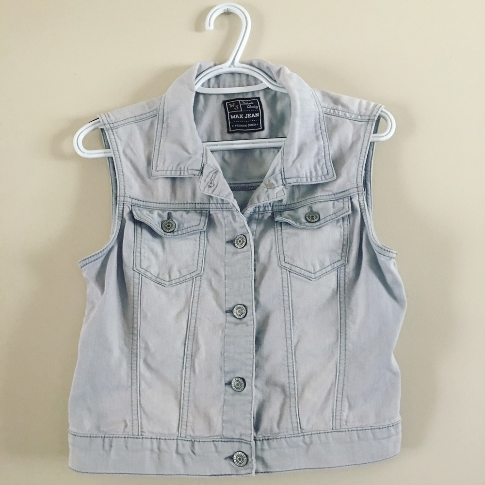 Wax jean vest S