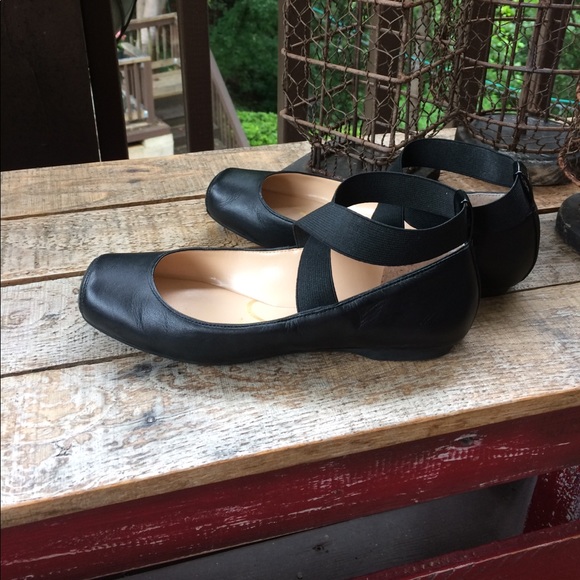 Jessica Simpson Shoes - Jessica Simpson Black Leather Ballet, 7M.