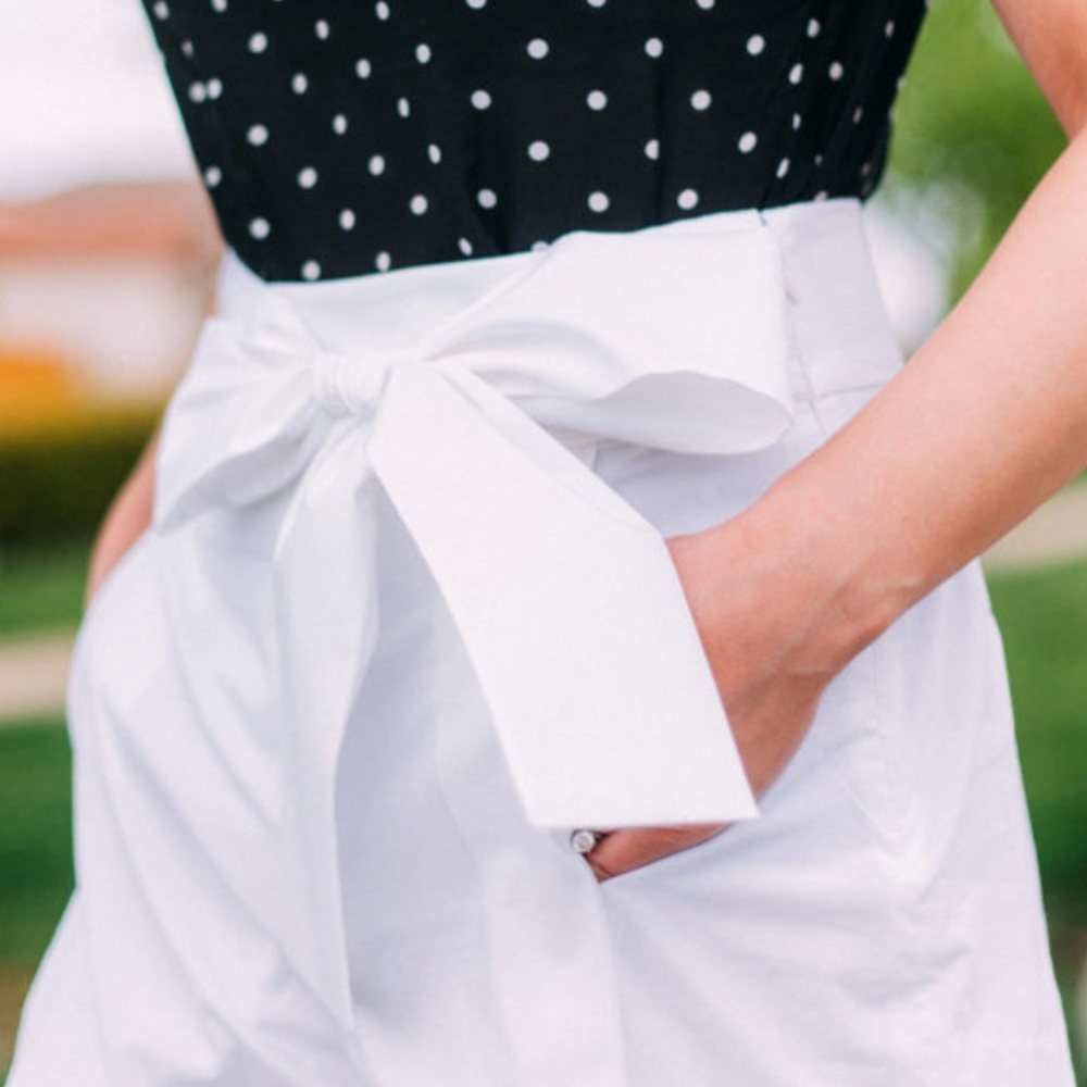 NWOT sold out jcrew white tie shorts