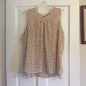Roz&Ali Champagne Chiffon Top