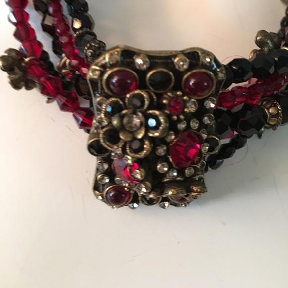 Stunning Multi-Strand Faceted Beaded Necklace New - Picture 2 of 6