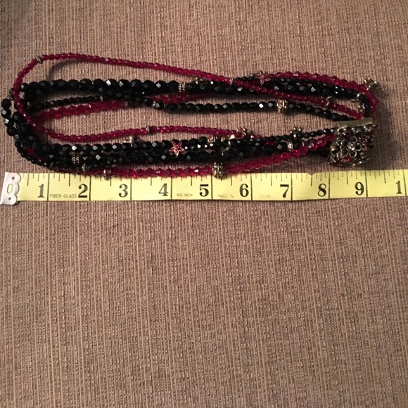 Stunning Multi-Strand Faceted Beaded Necklace New - Picture 4 of 6