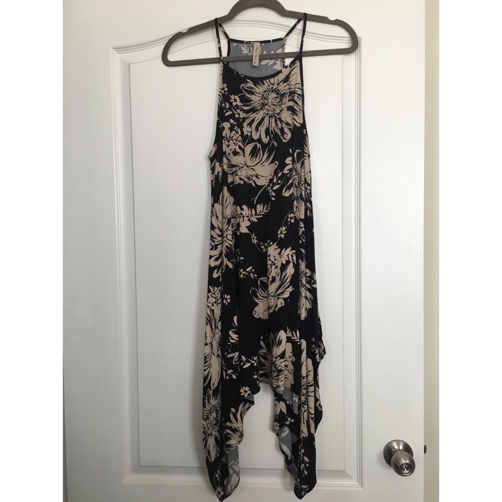 Final Touch Asymmetrical Dress (Floral Print)