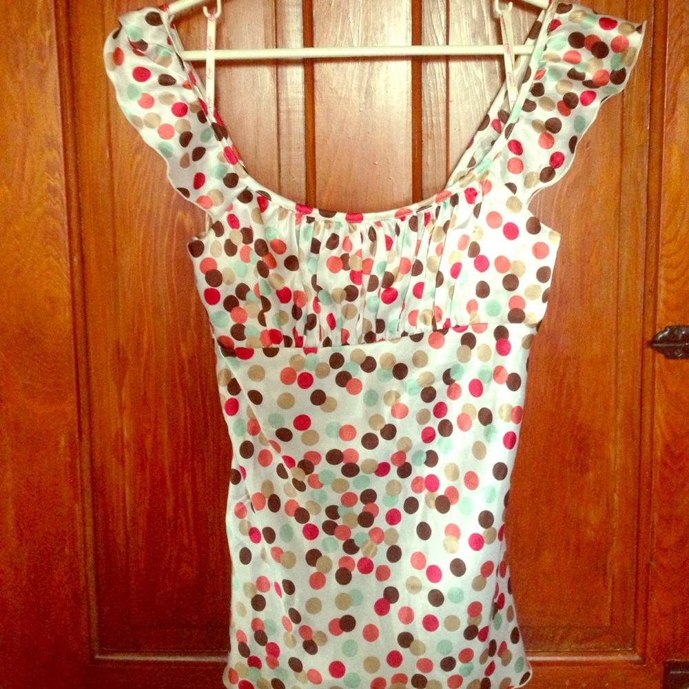 CANDIE'S Polka dot sleeveless blouse