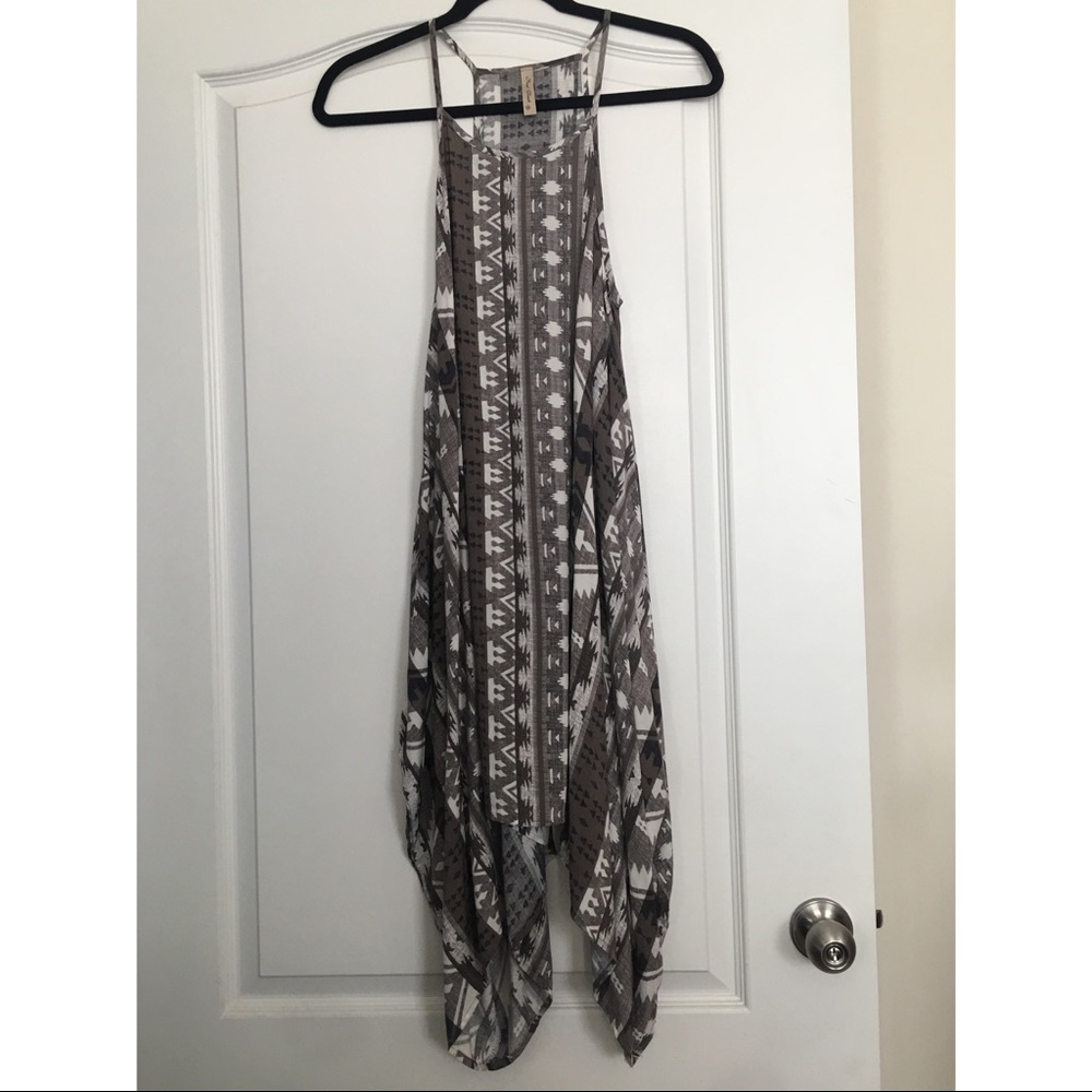 Final Touch Asymmetrical Dress (Tribal Print)