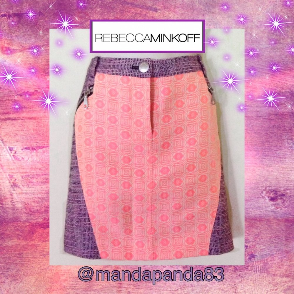 Rebecca Minkoff Daryl Tweed Skirt💗RETIRED PRINT💗