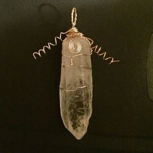 Natural Quartz Crystal point Pendant