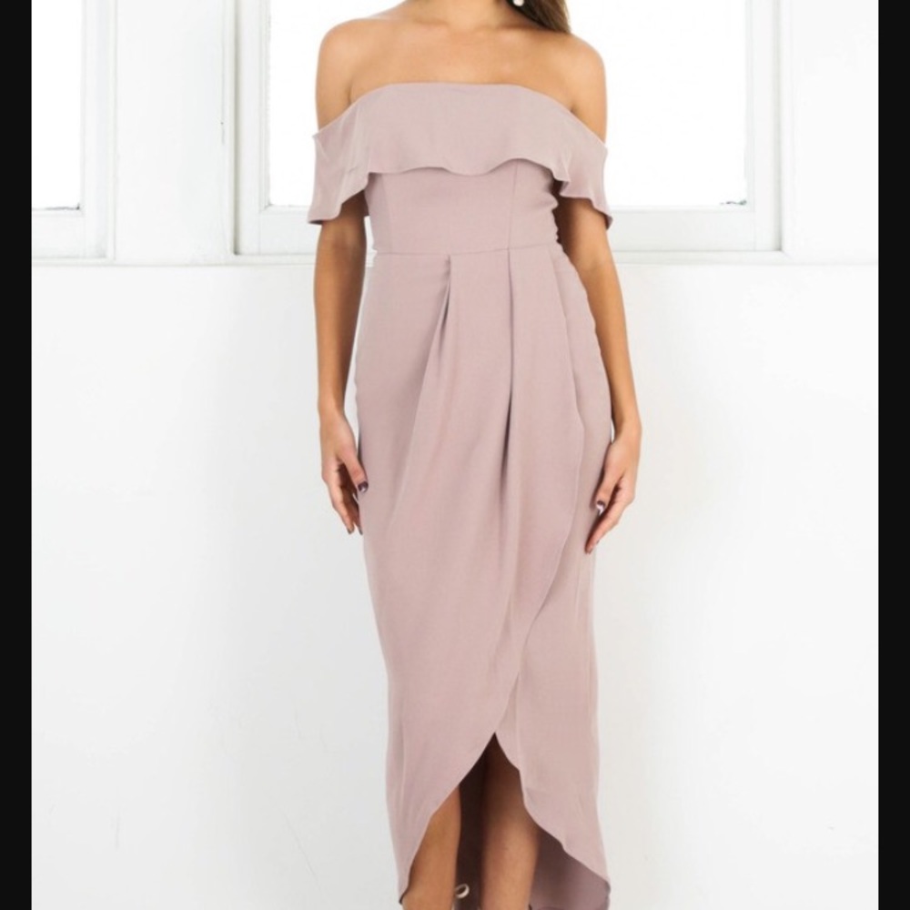 Showpo Out of Your League Maxi dress in Mushroom