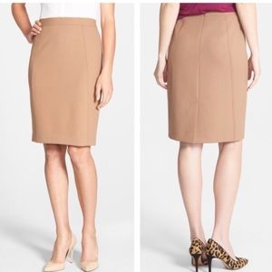 Halogen- Camel Pencil Skirt