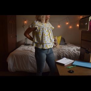 Zara Flower Print Blouse