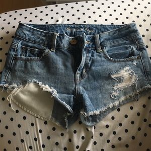 Destroyed AE festival denim shorts