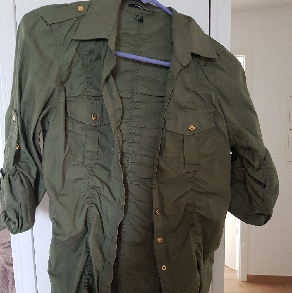 Express Gold button down top
