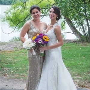 Gold Alfred Angelo dress