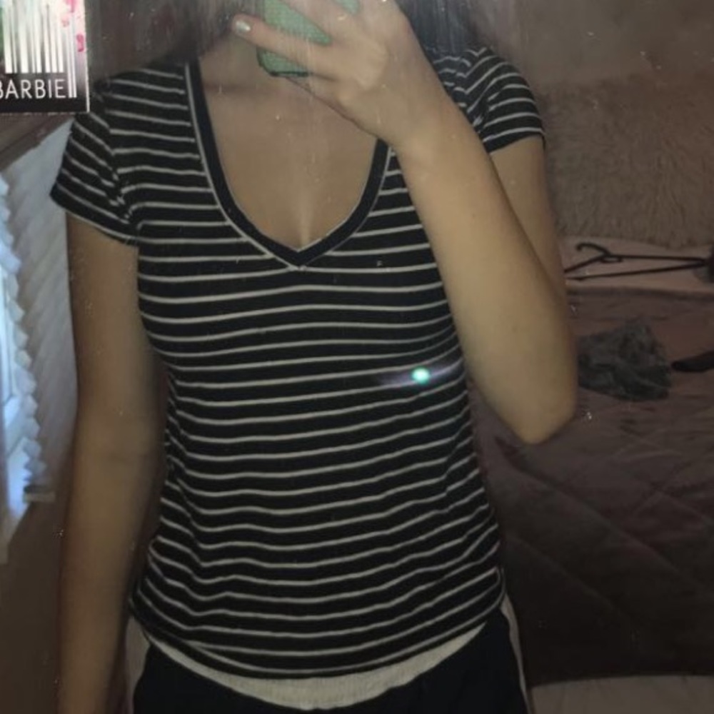 Black and white striped shirt