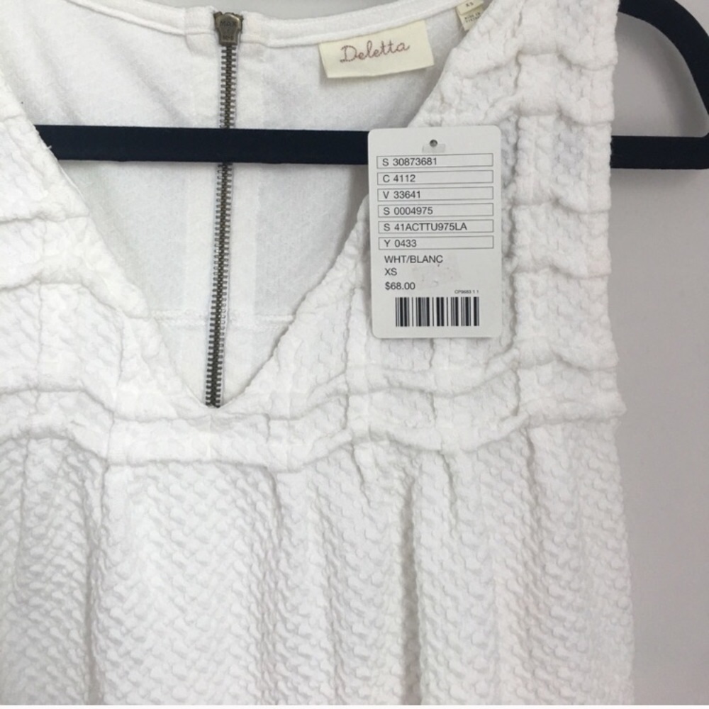 White Anthropologie Tank