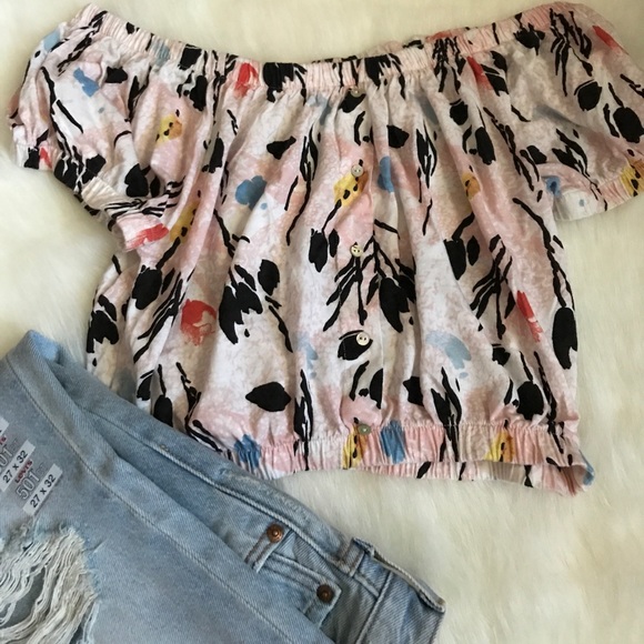 Zara Tops - Over the Shoulders Crop Top