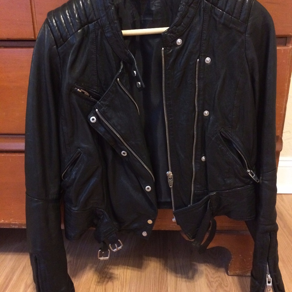 H & M Genuine Leather Moto Jacket