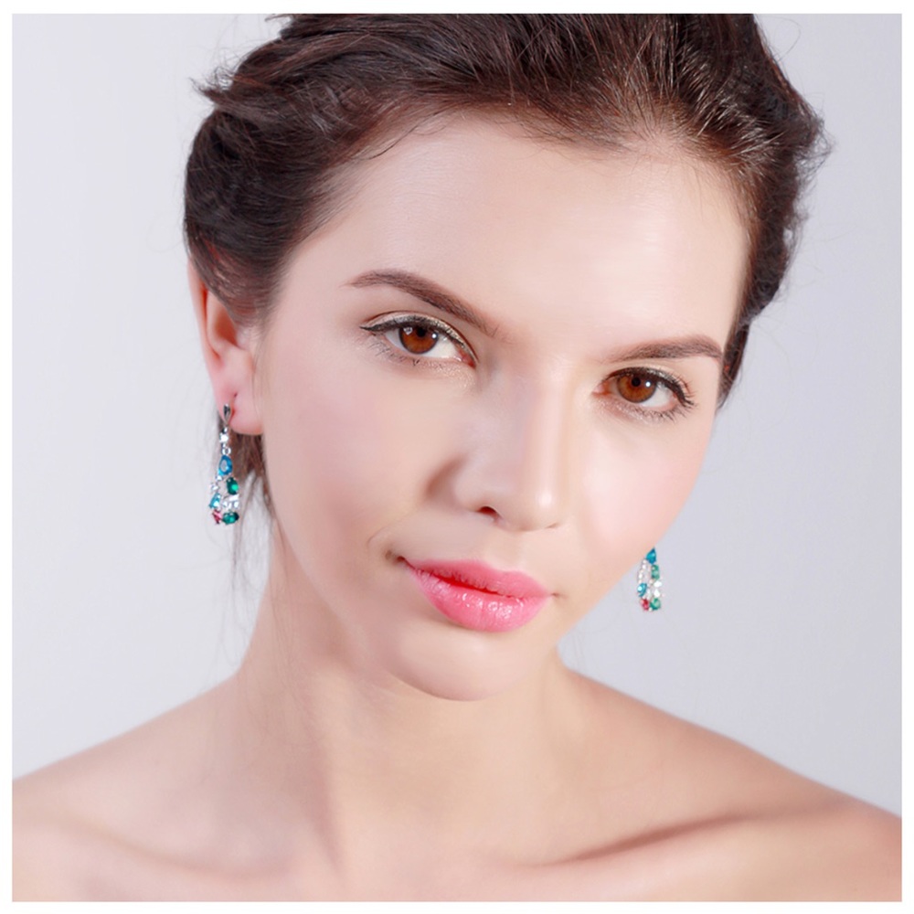 🆕 Swarovski Crystals Handmade Colorful Earrings - Picture 5 of 5
