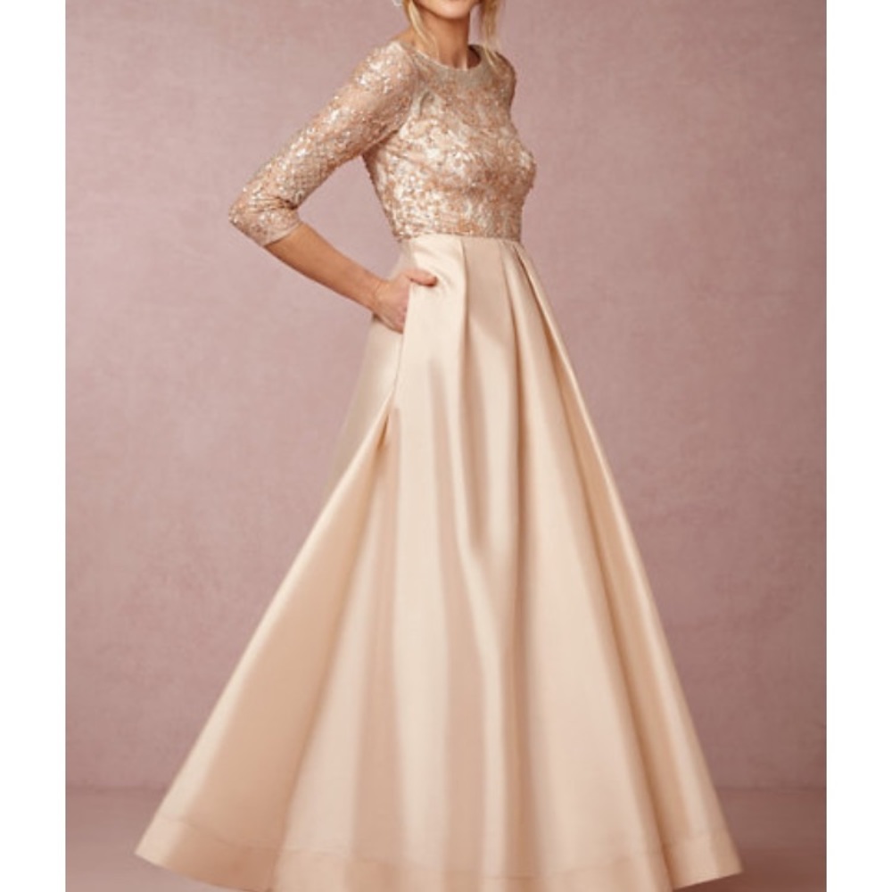 BHLDN Viola Dress- Blush Champagne Pink