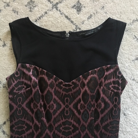 Mackage Collection black/purple print dress size 0 - Picture 2 of 5
