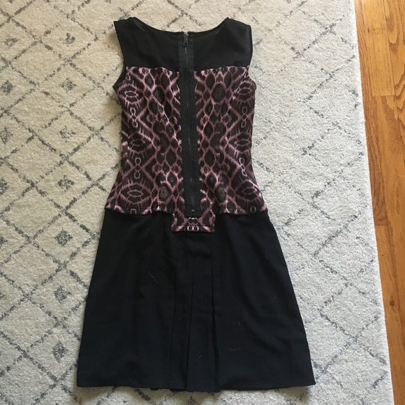 Mackage Collection black/purple print dress size 0 - Picture 4 of 5