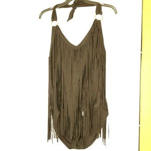 Halter top one piece bathing suit