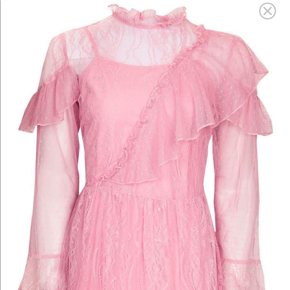 Ruffle Lace Blush Pink Dress
