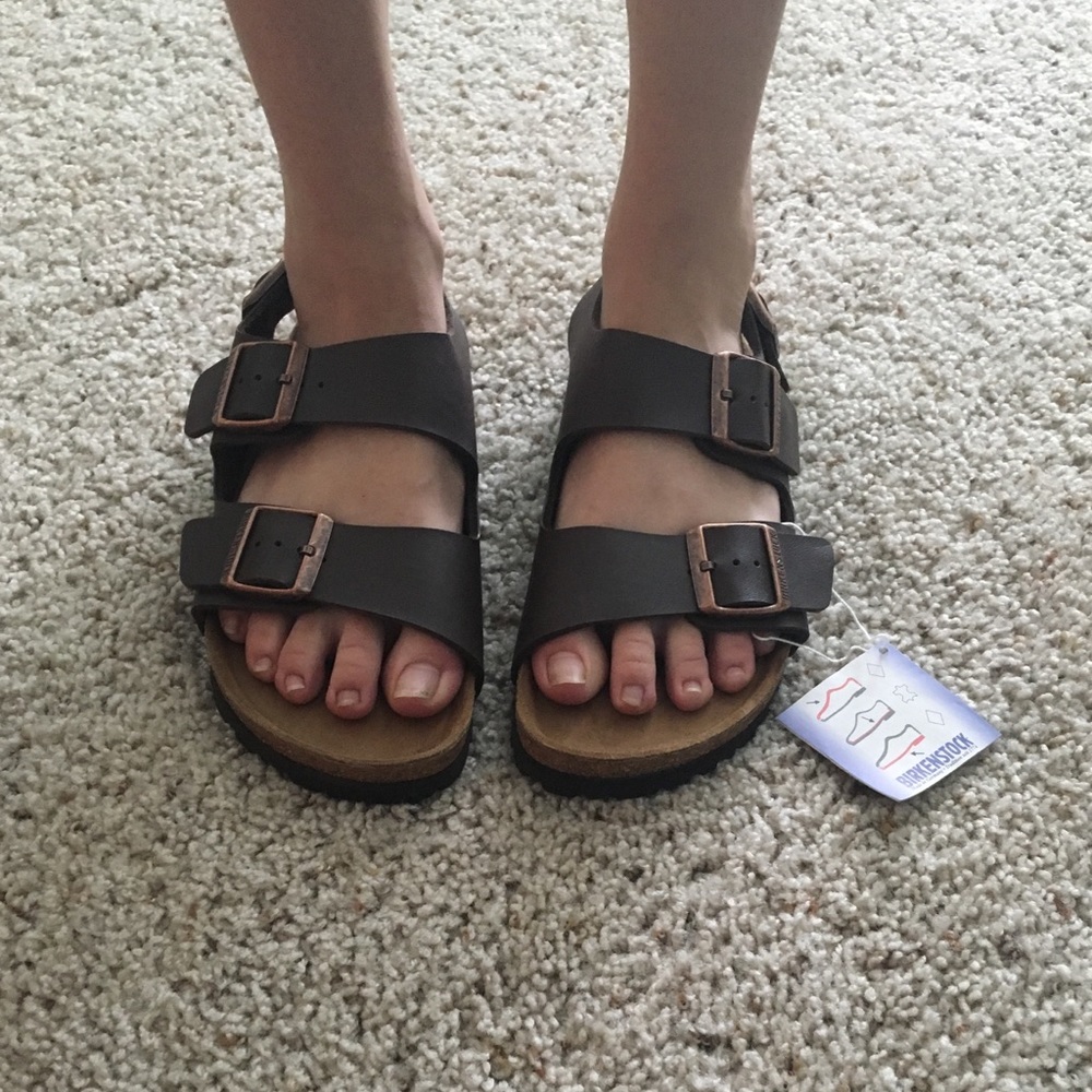 👣 NEW Birkenstock Milano Leather Sandals 7.5-8