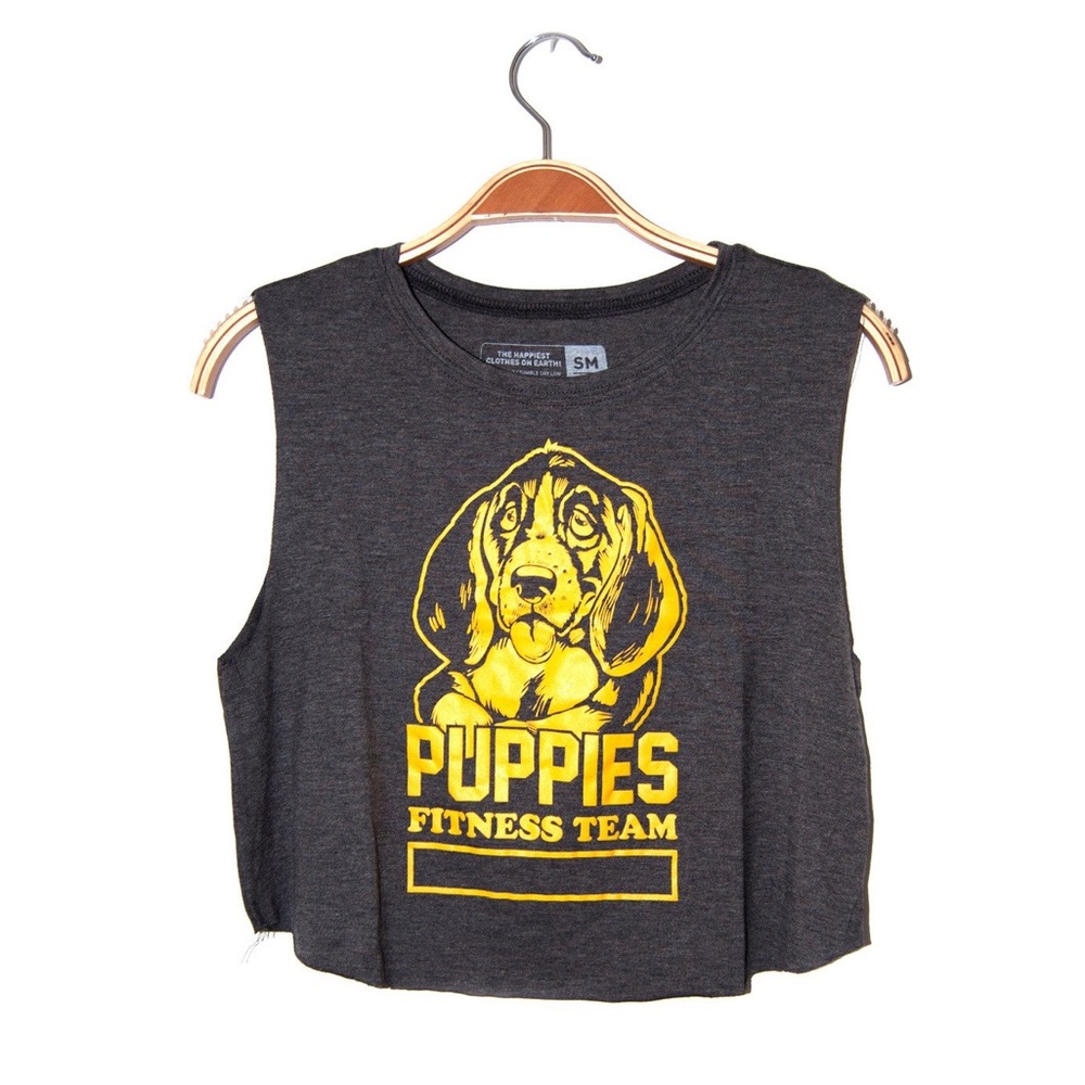 Puppies Make Me Happy Crop Tank