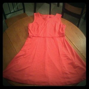 Classic 1950's Inspired Coral Dress