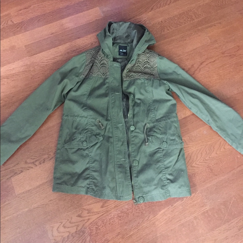 Army green utility jacket