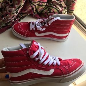 Vans red high tops