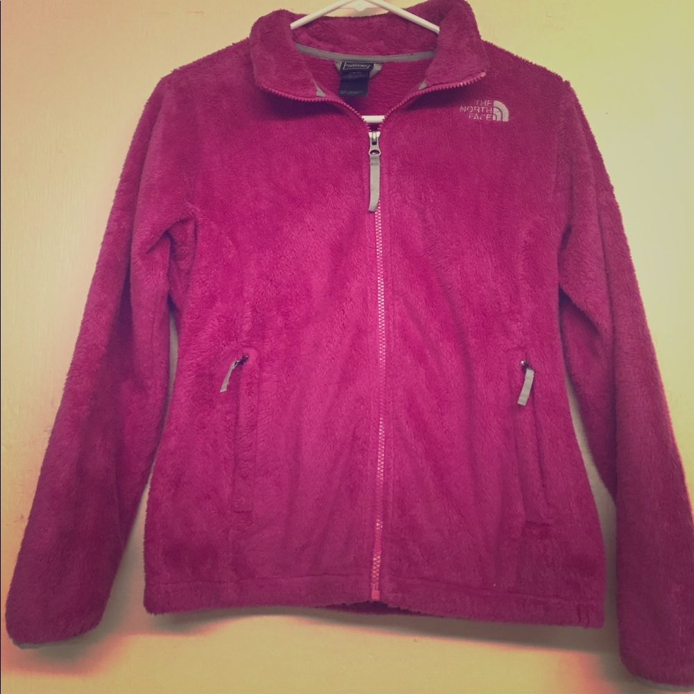 Girls pink north face jacket 14-16