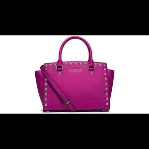 Purple stud Michael kors purse