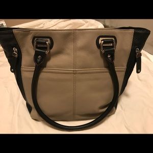 Tignanello Black and Tan Tote