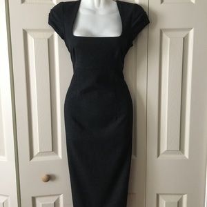 Dark gray fitted dress from warehouses collection