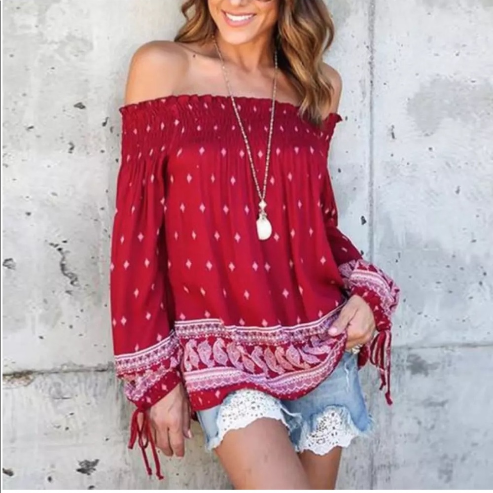 Red Casual Top